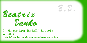 beatrix danko business card